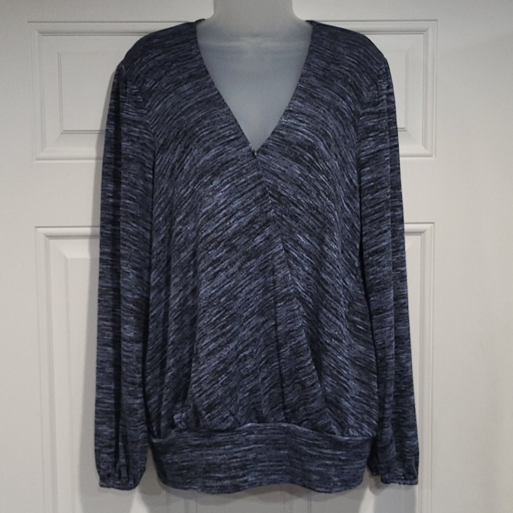 SWEATER: Wrap Look Vneck Sweater LSleeve